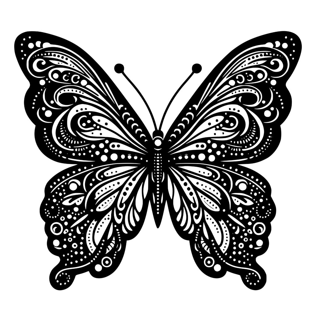 Enchanted Butterfly Mandala SVG for Cricut, Silhouette, Laser Use