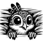 Baby Owl Peeking