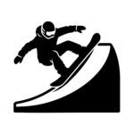 Ramp Jumping Snowboarder