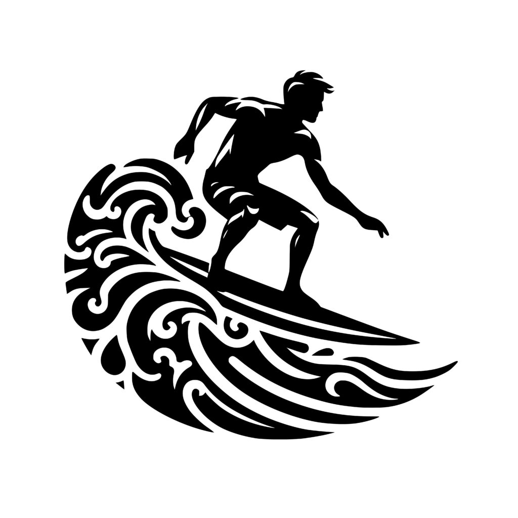 Wave Conqueror Design - SVG, PNG, DXF for Cricut, Silhouette