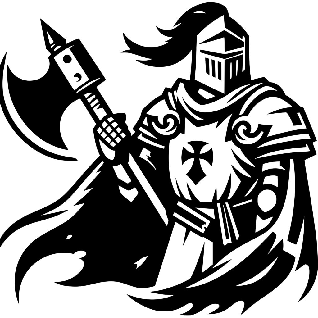 Axe Wielding Knight Design for Cricut, Silhouette, Laser Machines