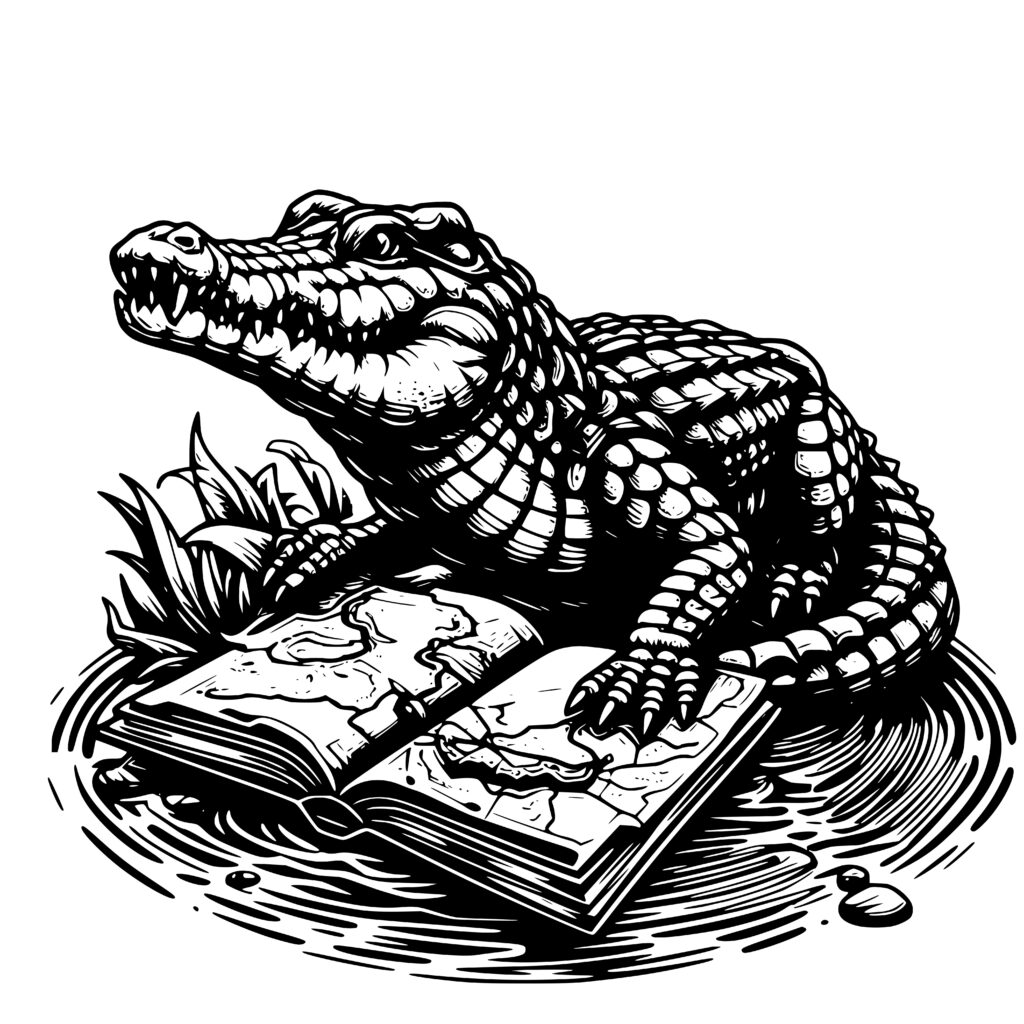 Alligator s adventure atlas svg instant download for cricut more