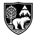 Bear, Tree, and Mountain Shield