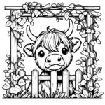 Floral Arch Highland Cow