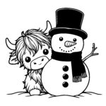 Snowman and Highland Pal