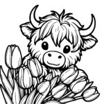 Tulip Peekaboo Highland Cow