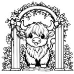 Floral Gateway Highland Cow