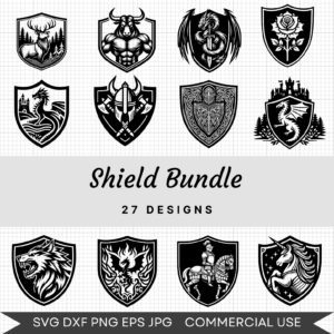 Shield Bundle – 27 Instant Download Svg Images