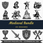 Medieval Bundle – 25 Instant Download Svg Images