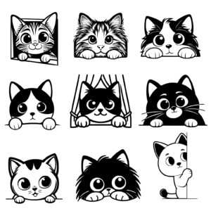 Peeking Cats Bundle (2)