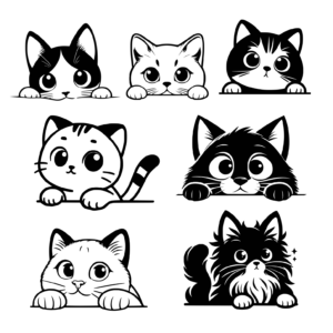 Peeking Cats Bundle (4)