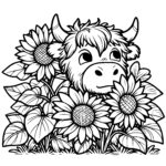 Sunflower Meadow Moo