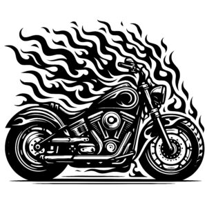 Fiery Motorcycle