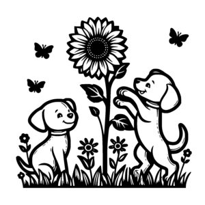 Sunflower Dog Duo