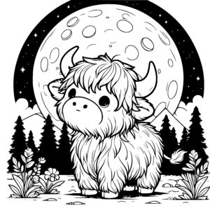 Moonlit Forest Cow