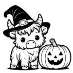 Witch Hat Highland Cow