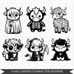 Halloween Highland Cows