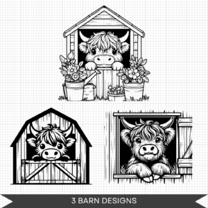 Peeking Highland Cows Bundle (6)
