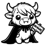 Cape-wearing Warning Cow