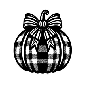 Plaid Bow Pumpkin