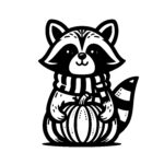 Pumpkin Hug Raccoon