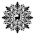 Deer Leafy Haven Snowflake