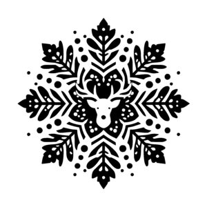 Woodland Stag Snowflake