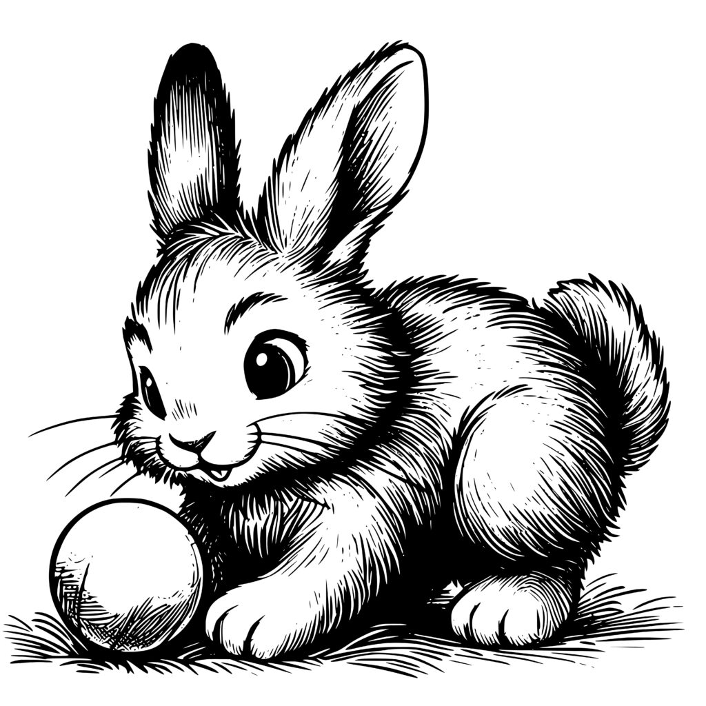 Bunny’s Fun Ball Game SVG File for Cricut, Laser, Silhouette, Cameo