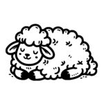 Sleepy Smiling Sheep