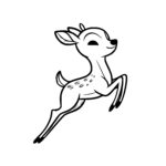 Springing Speckled Deer