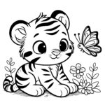 Tiger Cub’s Butterfly Pal