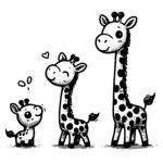 Loving Giraffe Family