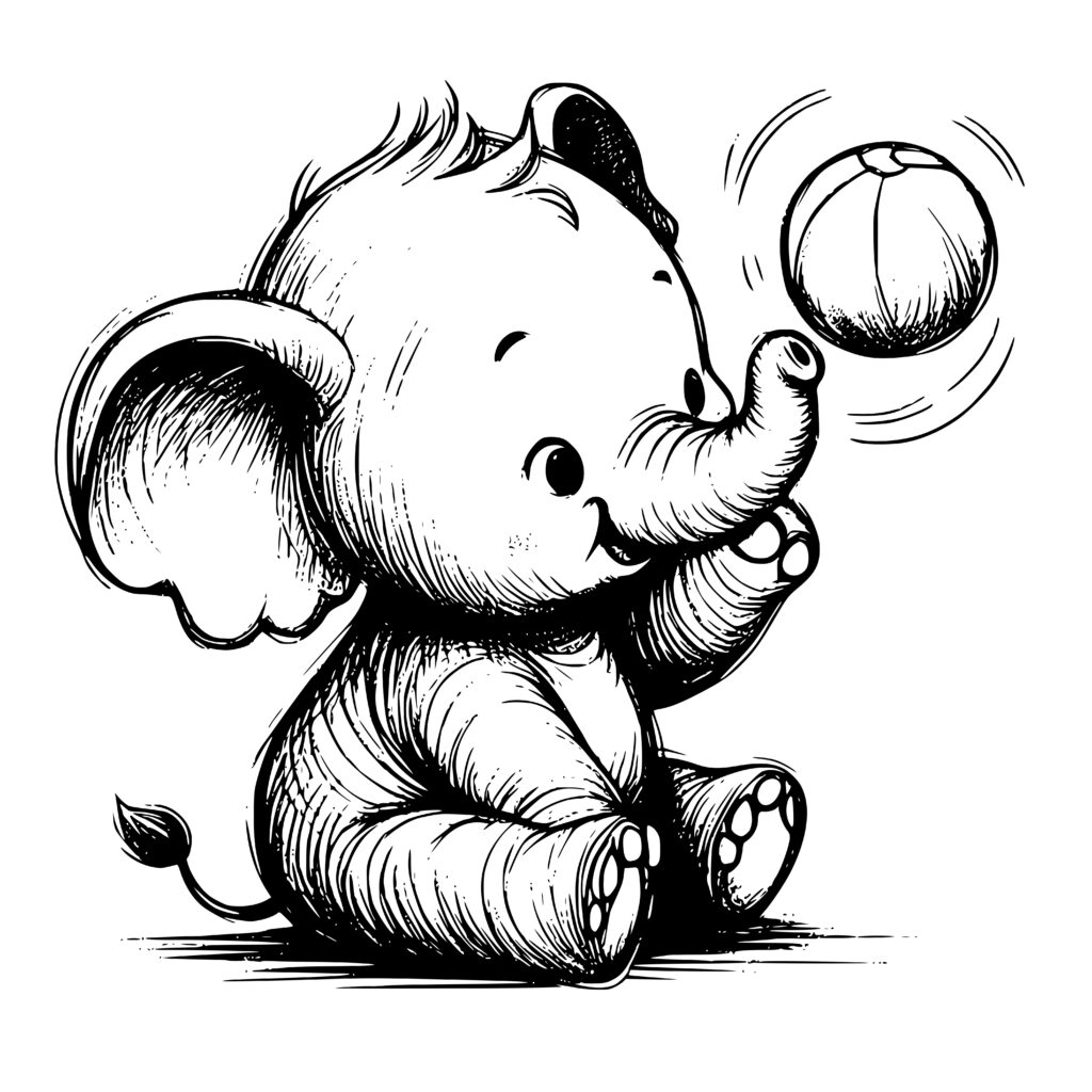 Playful Trunk Tricks SVG & PNG for Cricut Silhouette Users