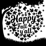 Happy Fall Y’all Leaft Heart