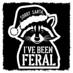 Naughty Santa Raccoon