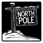 North Pole Snow Sign