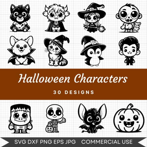 Halloween Characters Bundle (4)