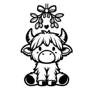 Mistletoe Musing Cow