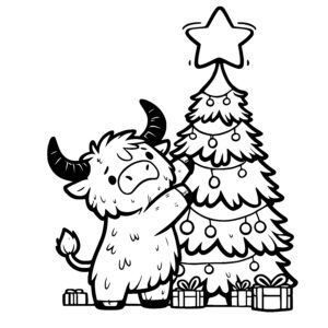 Highland Cow’s Festive Tree