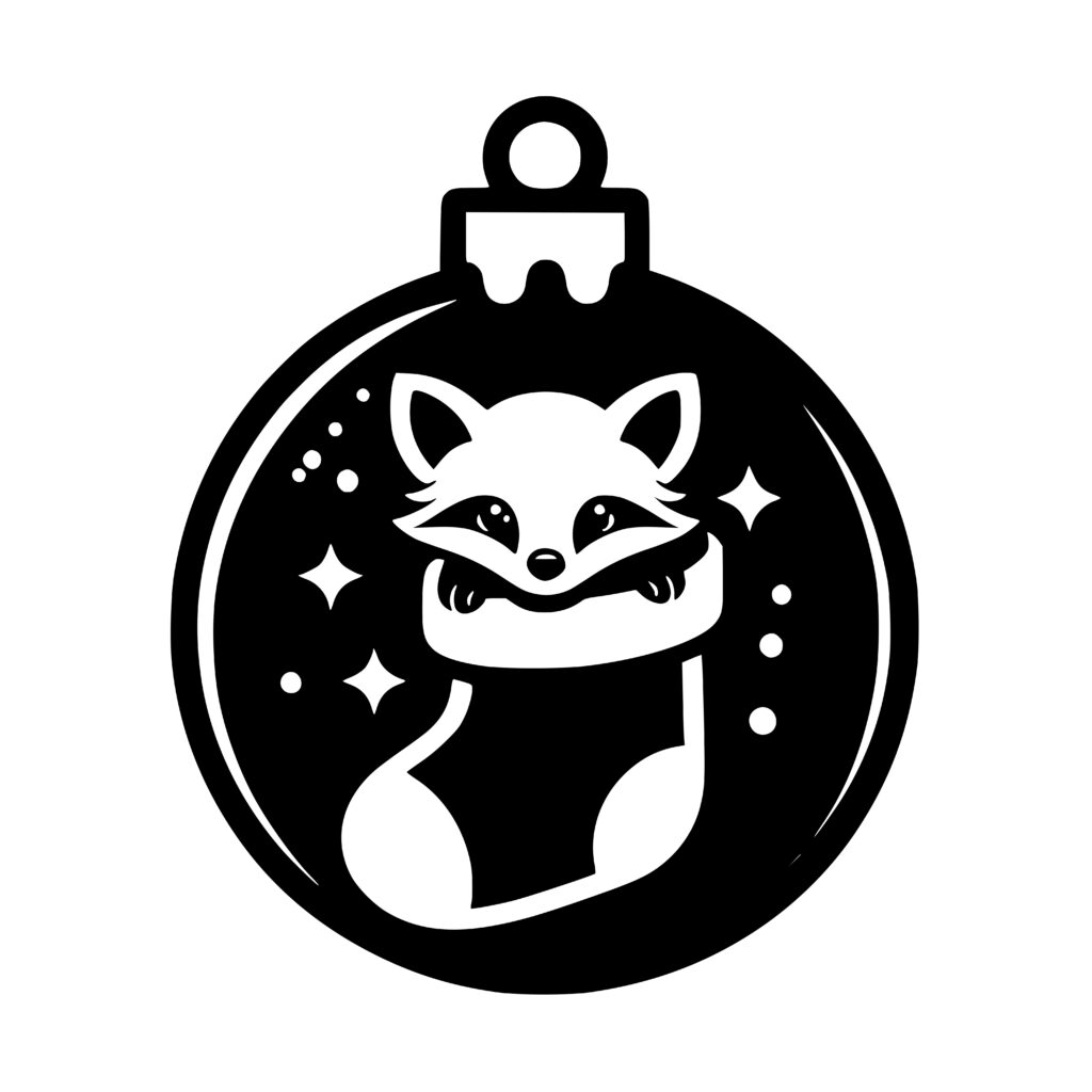 Stocking Fox Ornament Svg File For Cricut Laser Silhouette Cameo