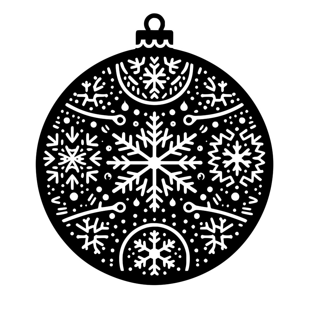 Frosty Flake Ornament Svg File For Cricut Laser Silhouette Cameo