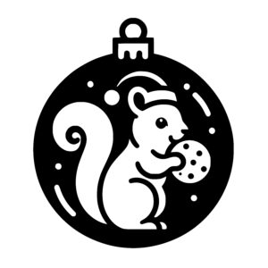 Santa Hat Squirrel Ornament