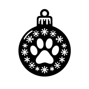 Paw Snowflake Ornament