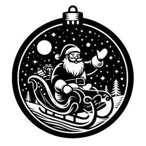 Santa’s Moonlit Ornament