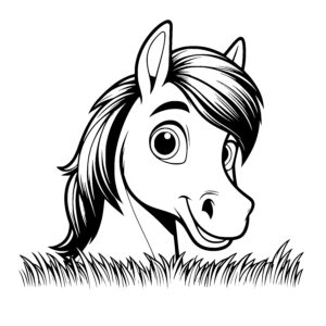 Grassy Happy Horse