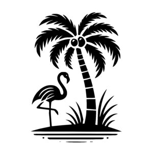 Flamingo by the Palm