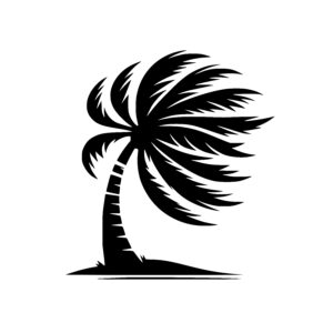 Tilted Tropical Palm