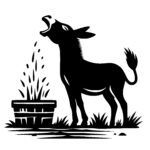 Playful Fountain Donkey
