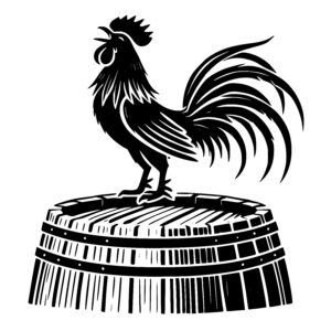 Barrel Crowing Rooster