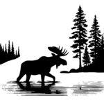 Moose Among the Pines